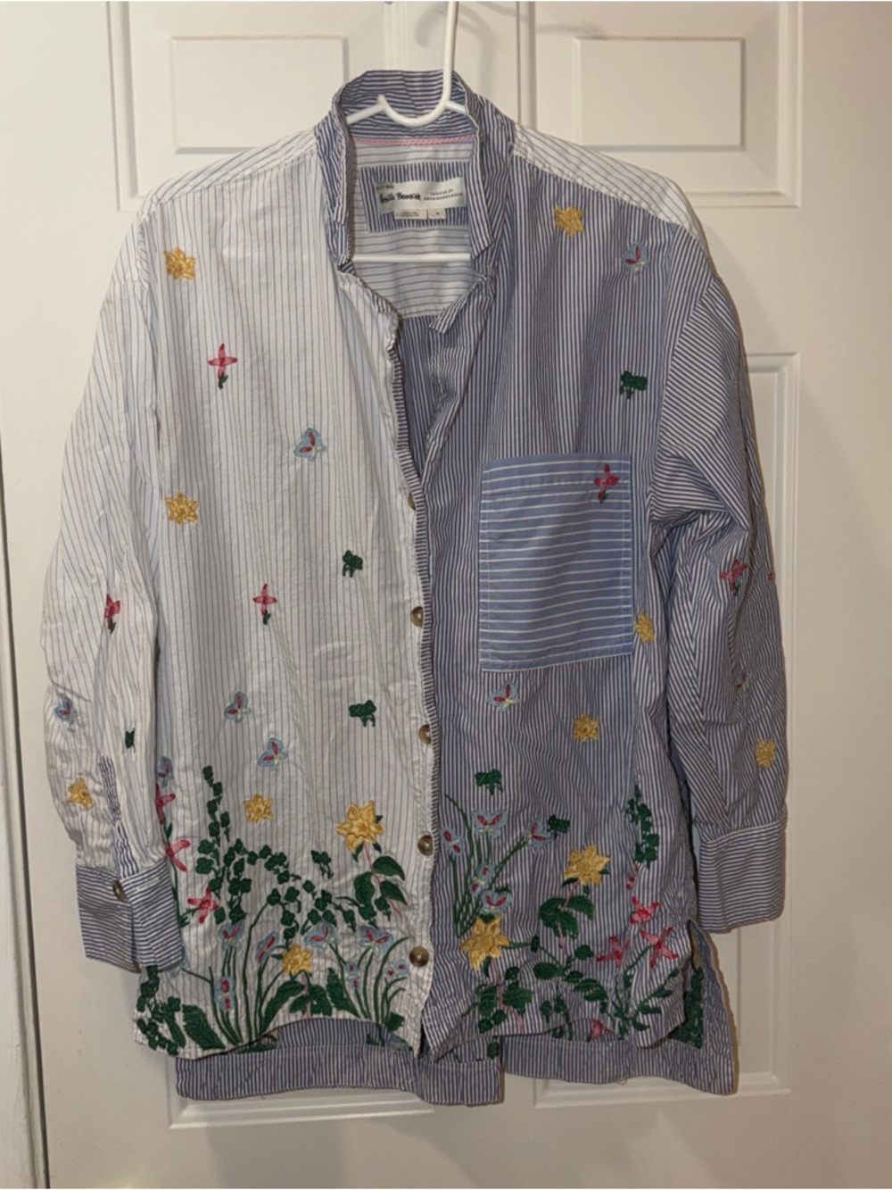 Anthropologie Maeve Pernile Rosenkilde Oversized Buttondown Shirt Size Medium - Picture 3 of 6